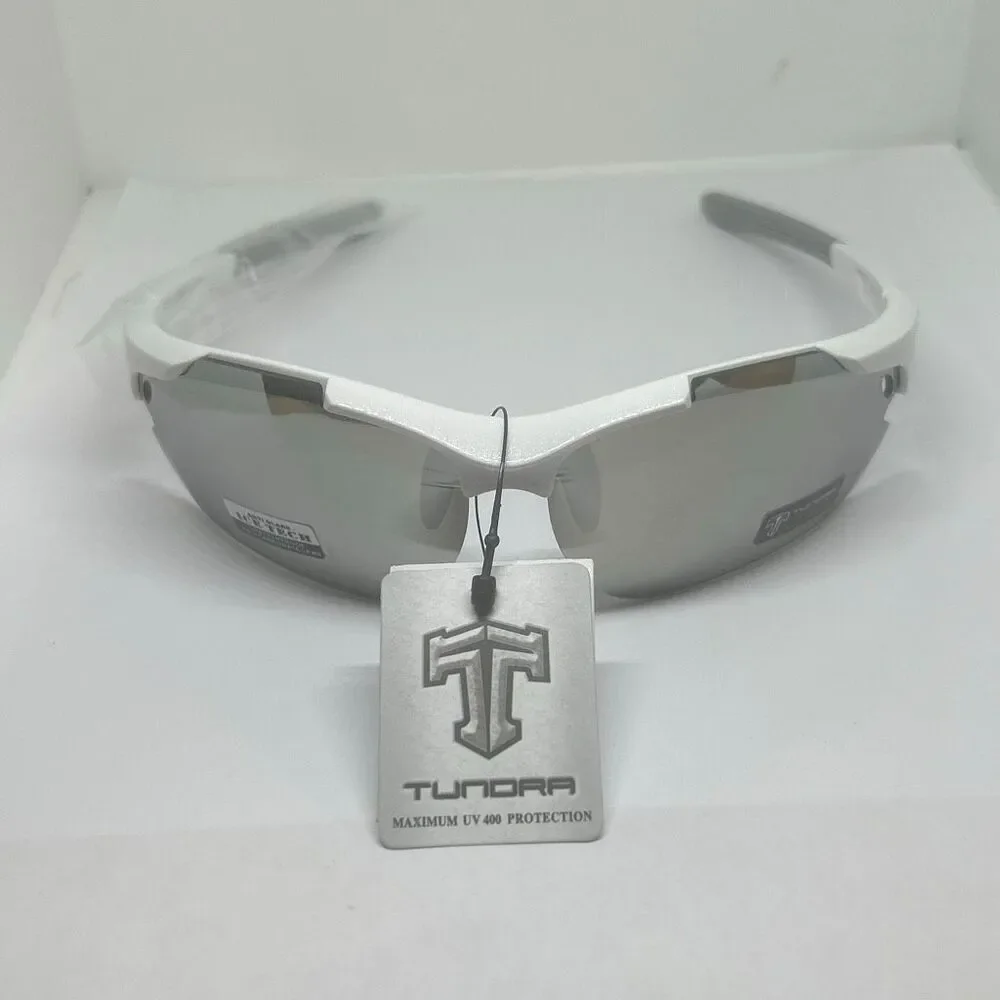 Sport Wrap Semi Rimless Sunglasses Mirrored UV400 Protection Lightweight